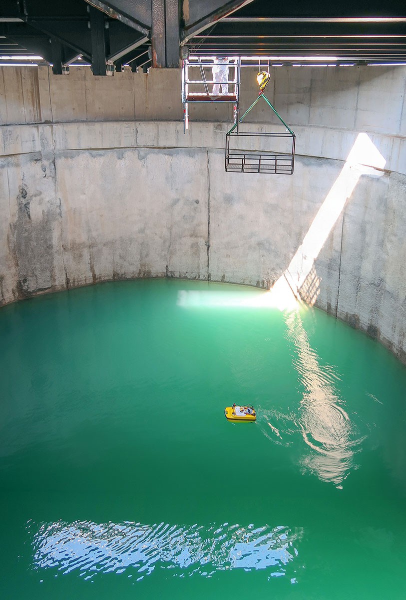 mesure des fonds de puits de prise d'eau